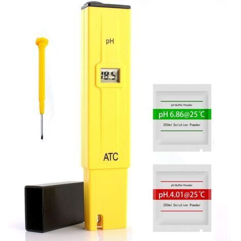 PH Mètre Numérique,Testeur de Ph Professionnel, électrique numérique de poche PH Mètre d'eau testeur hydroponie Stylo à écran LCD,Fonction D'étalonnage Automatique et 0,00-14,00 Gamme de Mesure (1/5)