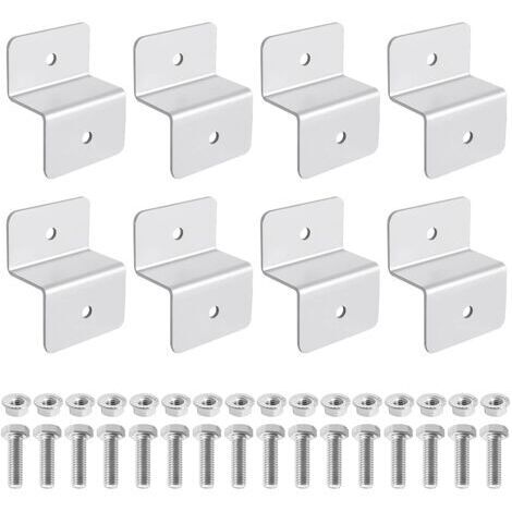 Panneau Solaire en Z, 8Pcs Panneaux Solaire Support en Aluminium Conviennent aux Véhicules Récréatifs aux Toits, Montage de Panneau Solaire Adopte un Design en Forme de Z(avec 16 Écrous et 16 Boulons) (1/5)