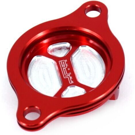 Bouchon de filtre à huile pour Honda CRF450R 2002-2008 CRF450X 2005-2016 Rouge (1/5)