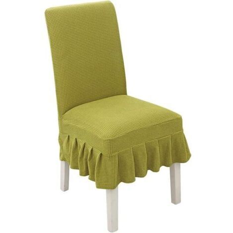 Housses de Chaise 2 Pièces pour Protection de Chaise Couverture Extensible Chaise Amovible Lavable vert (1/5)