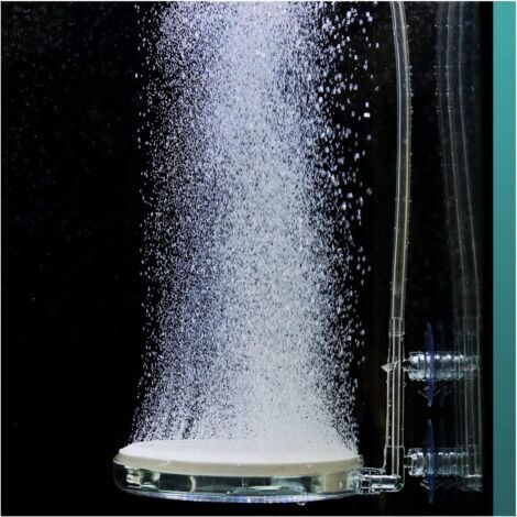 Pierre à air d'aquarium Nano Bubble Stone Kit avec valve de commande Silencieux Super High CO2 Diffuseur d'oxygène dissous(100 mm) (1/5)