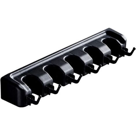 Porte-Balai-Home Gadgets Porte-Balai Auto-adhésif, Support de vadrouille Mural Robuste Cintres pour Pinces à Balai Rangement pour Balai Organisateur de Rangement ,Noir (1/5)