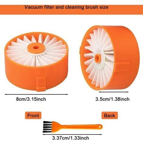 Lot de 8 filtres pour aspirateur pour Black + Decker BSV2020G et BSV2020P sans fil et accessoires filtres de rechange Powerseries Extreme Aspirateur-balai avec brosse de nettoyage NPTERBL (1/4)