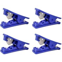 Pack of 4 Plastic Pipe Cutter, Economical Rubber Pipe Cutter for Silicone PVC PU Nylon Tube, Up to 12mm OD, Blue