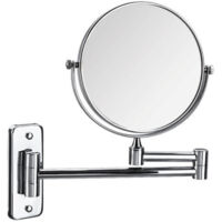 Espejo de maquillaje de pared con aumento de 20 cm 1X/7X, brazo oscilante, espejo de afeitar giratorio de 360° de doble cara para hombres y mujeres, para hotel o casa