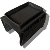 Sofa Armrest - Sofa Tray Folding Arm Storage Holder TableOxford Cloth Side Pockets for Couch (Noir)