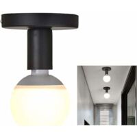 Industriel Plafonnier Industrielle Vintage métal Suspension Luminaire,Plafonnier Fer forge Mini plafonnier créatif moderne,pour Entrée,Porche,Couloir,Grenier,allée,Salle à Manger.(noir)-(Sans Ampoule)