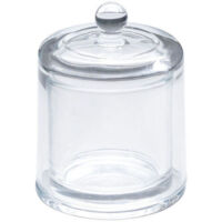 Compactor, Boîte pour Cotons et Cotons-Tiges avec Couvercle, Transparent
