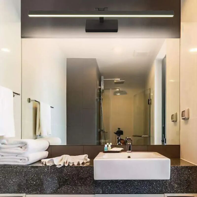 DESLP Lampe Miroir Salle De Bain LED 60cm - Applique Murale Pivotante Laiton IP44 Blanc Chaud 3000K