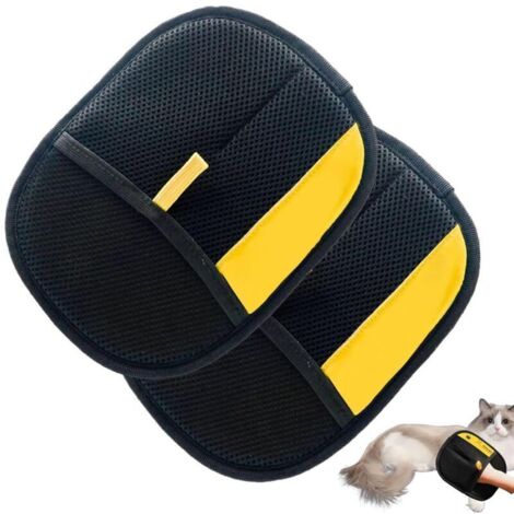 Lot de 2 Gants de Toilettage Double Face pour Animaux de Compagnie - Aimant en Fourrure Polyvalent pour Enlever les Poils