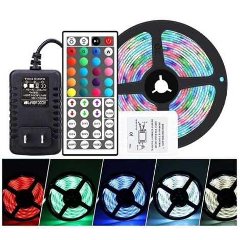 Ruban LED étanche 20M RGB multicolore avec télécommande 44 touches – Éclairage décoratif pour intérieur et extérieur – 12V 24W