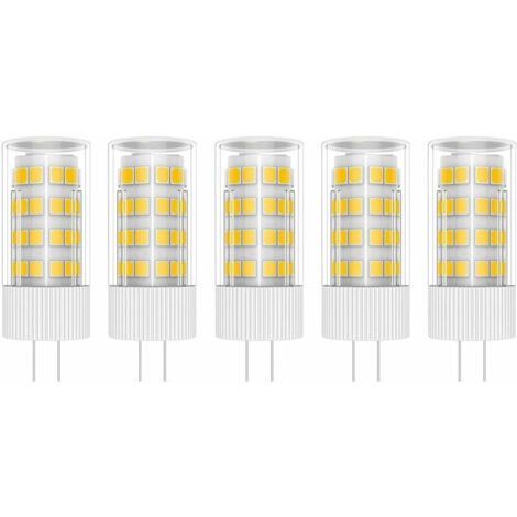 5X G4 Lampe LED 5W Ampoule Lampe 51 SMD 2835LEDs Blanc Chaud 3000K Ampoule LED 400LM Équivalent à lampe halogène 50W AC 220V [Classe énergétique A+] (1/4)