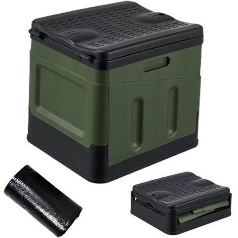 Treetalk – Toilette pliante portable pour camping – Bac de ramassage 20L – Pliable en une seconde – Utilisation extérieure et intérieure