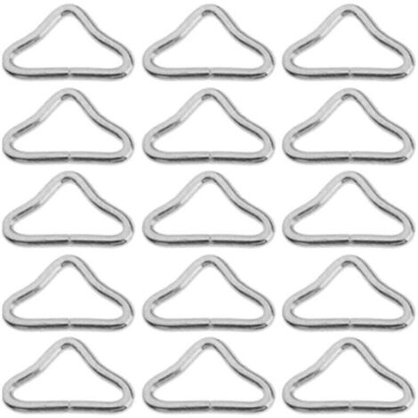 20 Pièces Haute Résistance Boucle Triangle Trampoline Métal Bague Triangulaire Boucle Anneau de Tapis de Trampoline Accessoires de Trampolines Pièces de Rechange pour Trampolines,20pcs,DEBUNS