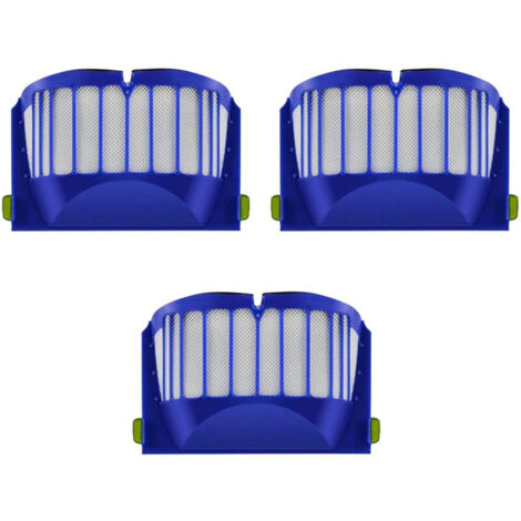 Kit de 3 filtres compatibles avec Roomba série 600 - Pièces de rechange pour 694 692 650 660 651 - Pièces de rechange pour irobot Roomba