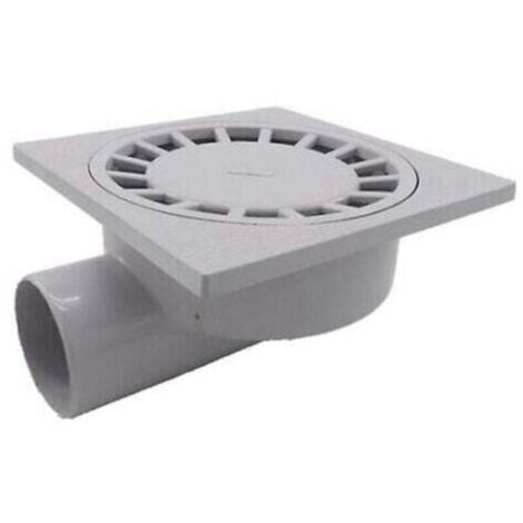 CHOYCLIT Par 200mm X 200mm Sortie 75mm Siphon de Sol Salle de Bains Salle Humide Douche Plastique Pvc1pcs blanc