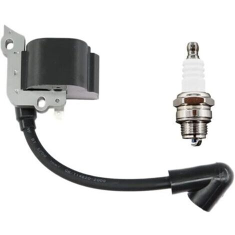 Bobine d'Allumage pour Débroussailleuse - Compatible 1401308A, 41401306A, 4140, 1303A, FS38, FS55, FC55F - Kit avec Bougie - Haute Performance (1/3)