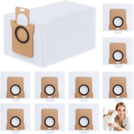 Lot de 10 Sacs d'aspirateur Accessoires  Grande Capacité de 2,5 L, pour Xiaomi X10/X20/L10/M40 Robot Vacuum (1/5)