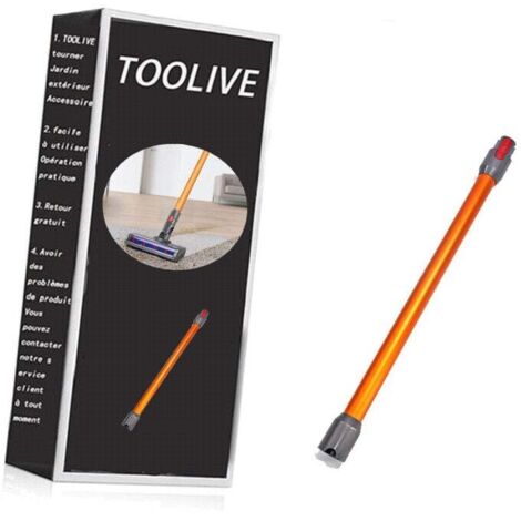 INHHUB Tube Télescopique Tige Rigide Rallonge compatible pour Dyson V11 V10 V15 V8 V7 Longueur 73 CM Tube À Dégagement Rapide - Orange-INHHUB