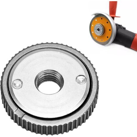 Écrou de serrage rapide pour toutes les meuleuses d'angle avec 14 filetages, accessoires pour meuleuses d'angle, disques à tronçonner le bois (jeu de 1 pièces) (1/5)
