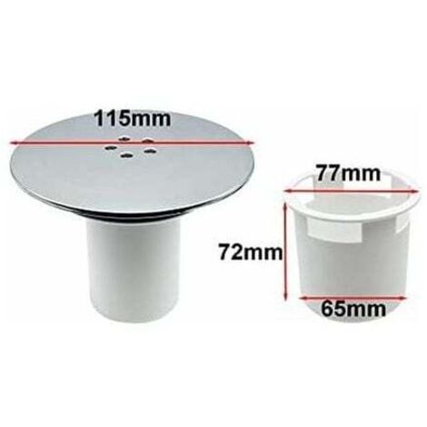 Bonde Douche, Bonde de Douche 90 mm/115mm, Remplacement de Couvercle de Siphon Douche INHHUB
