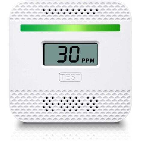 Détecteur de monoxyde de carbone, détecteur de monoxyde de carbone portable avec affichage numérique LCD pour voyage à la maison, alarme de monoxyde de carbone homologuée UL avec capteur électrochimiq