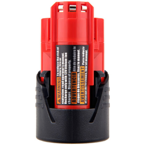 2 PCS Milwaukee M12 Lithium Batterie de remplacement pour 48-11-2440 Capacité de la batterie 3000