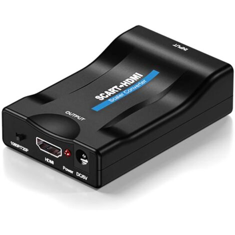 Convertisseur de tension-1080 P Peritel Vers Hdmi Video Audio Haut De Gamme Convertisseur Adaptateur Pour Hd Tv Dvd Sky Box Stb Plug And Play (1/6)