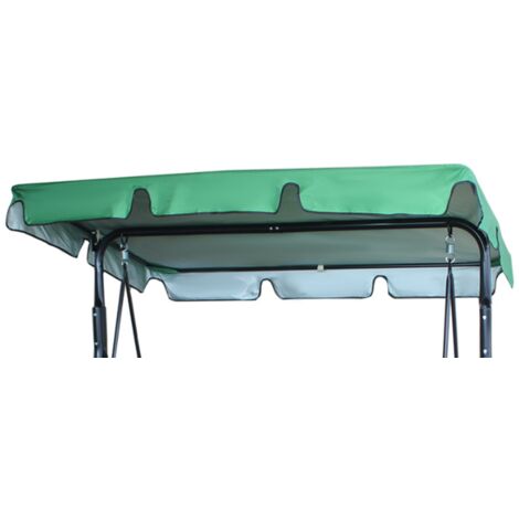 Toit de rechange pour balancelle de jardin 249×185×18 cm – Tissu Oxford 210D imperméable – Protection anti-UV pour 3 places (1/5)