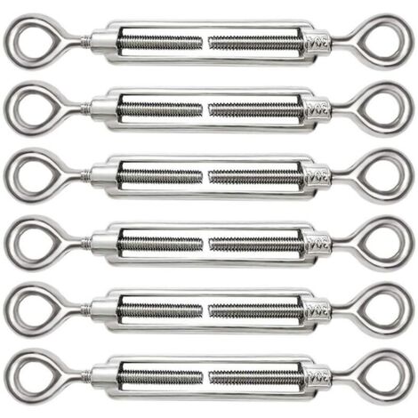 Tendeur à cages M5 – 6 pièces en acier inoxydable 304 – Crochet œil et œil pour tension de câbles – Résistant à la corrosion (1/5)