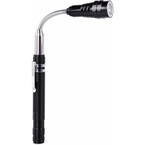 Outil de Préhension Magnétique avec Lumière LED,Outil de Ramassage Aimanté Télescopable, Cadeaux d'outils de Saisie pour Homme, Bricoleur de Bricolage, Père/Papa, Mari, Petit Ami (1/5)