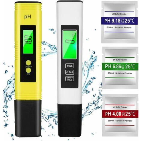TONCHEAN Ph-mètre,PH Mètre,TDS&EC Mètre Température, 4 en 1 PH Testeur de qualité de l'eau avec Écran LCD Auto-Calibration Test pour Piscine, Aquarium, la Nourriture (1/5)