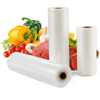 Sac Sous Vide Alimentaire:Rouleau Sous Vide Alimentaire sans BPA pour Machine Sous Vide, Film Sous Vide Alimentaire 4 Rouleaux, Plastique Sachet de Mise Sous Vide Alimentaire, 20x500cm-TREETALK
