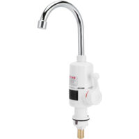 Robinet d'eau chaude instantanée, robinet de chauffe-eau rotatif à 360 °, robinet d'eau chaude instantanée rapide avec indicateur de température, adapté à la cuisine, à la salle de bain et à l'évier d