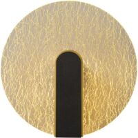 Umnuou – Applique murale intérieure vintage – Abat-jour acrylique doré – Lampe LED ronde pour salon, chambre, escalier – Lumière trichromatique