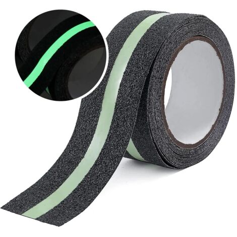 Ruban antidérapant phosphorescent (5 cm x 5 m) - Brille dans le noir - Sécurité des escaliers (1/2)