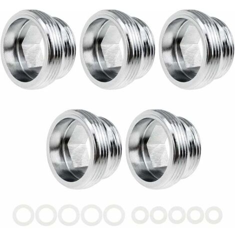 pièces Adaptateur de Robinet en Métal Cuisine 18 mm Male à 22 mm Male Robinet Aérateur Connecteur Laiton Joints de Filetage Extérieur pour Filtre à Eau Robinet Femelle (1/5)