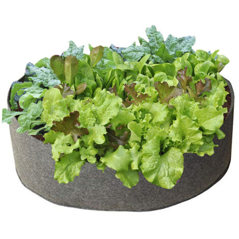 Sacs de culture pour plantes, pots ronds surélevés pour le jardin, conteneurs de plantation durables en tissu respirant pour pommes de terre, légumes et fruits, pour le jardinage et l'extérieur (gris) (1/5)