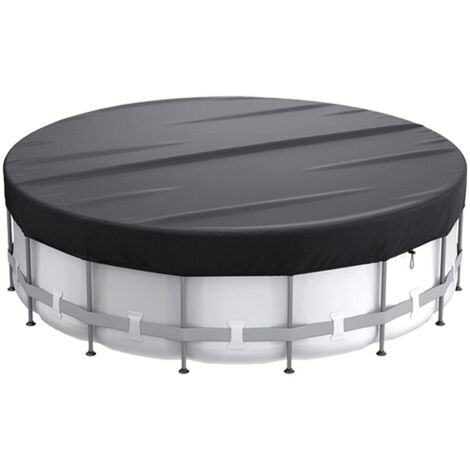 Couverture ronde de piscine extérieure noire - 3 m (1/5)