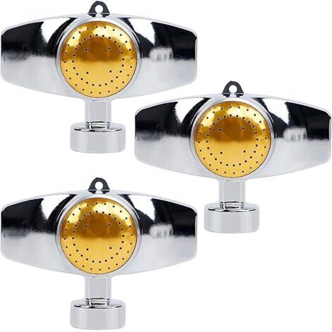 Lot de 3 arroseurs ponctuels métalliques Star, jet d'eau circulaire à 360° avec un débit doux, portée jusqu'à 9 m (30 pi) pour l'arrosage des petits espaces (jardin, pelouse, etc.). (1/5)