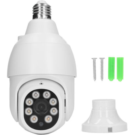 Caméra de sécurité extérieure sans fil Wi-Fi avec vision nocturne HD, culot E27, 110-240 V. (1/5)