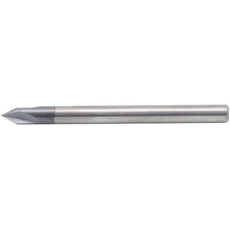 Fraise à chanfreiner 3 dents 60° en acier tungstène pour fraisage et polissage CNC, diamètre 4 x 60° x 50 mm (1/5)