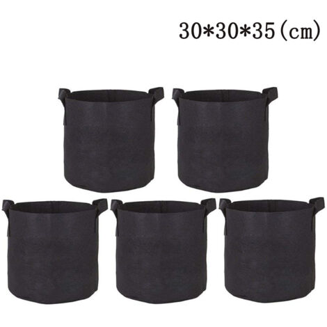 Sacs de culture en paquet - Pots en tissu noir respirant, pots en tissu d'aération (1/5)