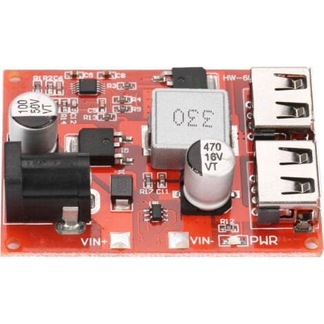 Module d'alimentation stabilisé 5 V avec double port USB 6-40 V, 3 A, pour téléphone et tablette (1/5)