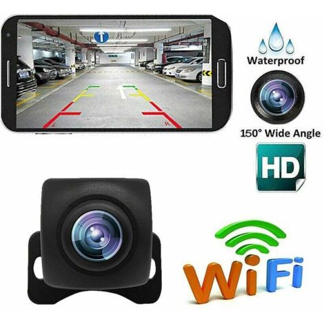 Caméra de recul WiFi à montage sur véhicule grand Angle Starlight Vision nocturne rétroviseur électronique surveillance en temps réel caméra vidéo noir (1/4)