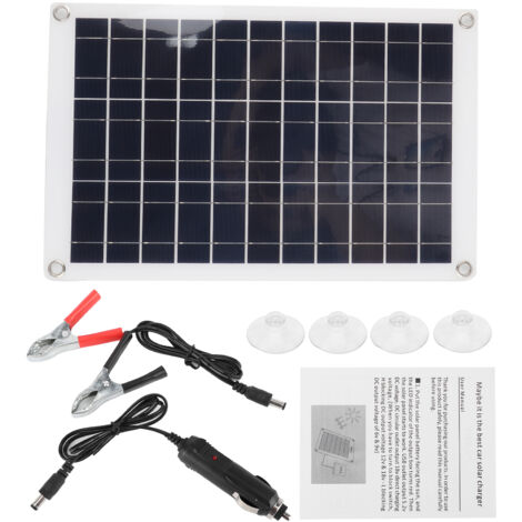 Panneau solaire portable monocristallin 100 W avec sortie USB 12/24 V pour voitures, remorques et yachts (1/5)