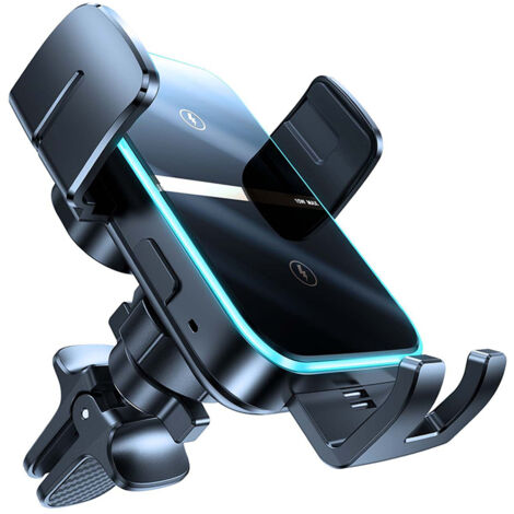Support de téléphone portable pour voiture avec fonction de charge, support de téléphone portable pour voiture à charge par induction (1/4)