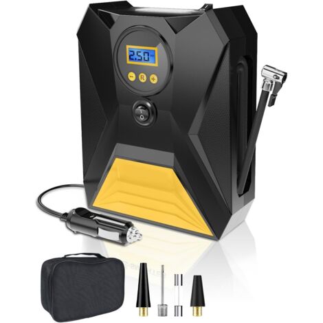 Tire Inflator, 12V DC Portable Air Compressor with Auto-Shutoff Design, Fast-Inflating Electric Air Pump for Car Tires, Auto Digital Car Tire Pump 150PSI Max with LED Light for Various Purposes (1/5)
