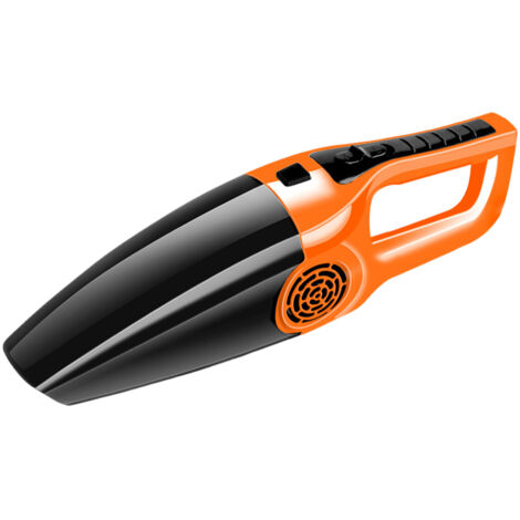 Aspirateur portable orange et noir 12V 120W pour véhicules, aspirateur eau et poussière, mini aspirateur de voiture (1/5)