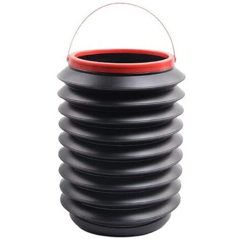 Seau télescopique multifonctionnel avec support de rangement, poubelle pliable et portable (1/5)